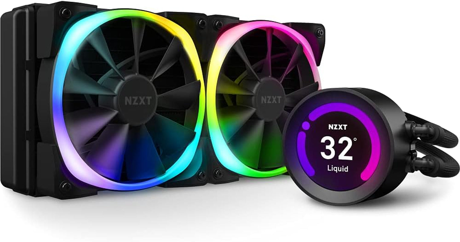 Kraken Z53 240Mm - RL-KRZ53-01 - AIO RGB CPU Liquid Cooler - Customizable LCD Display - Improved Pump - Powered by CAM V4 - RGB Connector - Aer P 120Mm Radiator Fans (2 Included)