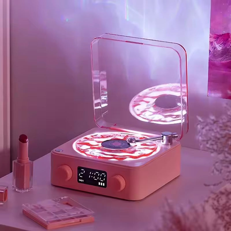 Mini Retro White Noise Bluetooth Speaker Portable Vintage Sleep Aid Bluetooth Speaker Subwoofer with RGB Light Support TF Card